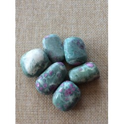 Tumble Ruby in Fuchsite